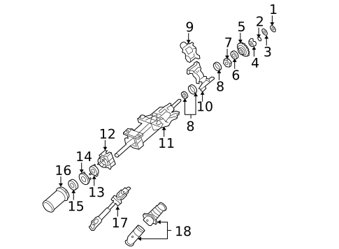 Shaft & Internal Components for 2007 Cadillac DTS #1