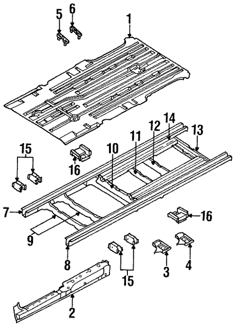 Floor & Rails for 1997 Chrysler Town & Country #0
