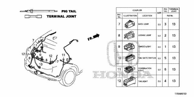 Electrical Connectors (RR.) for 2019 Honda HR-V #0