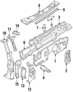 E7TZ15022A08A - Body: Reinforcement for Ford: F-150, F-250, F-250 HD, F-350, F-Super Duty Image