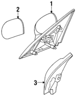 7W2Z17682AAPTM - Body: Mirror Assembly for Mercury: Cougar Image