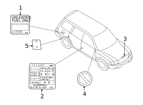 Labels for 2001 Subaru Forester #0