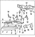 16525991 - : Composite Headlamp for Oldsmobile: Aurora Image