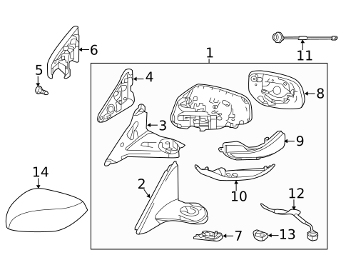 Outside Mirrors for 2025 INFINITI QX60 #1