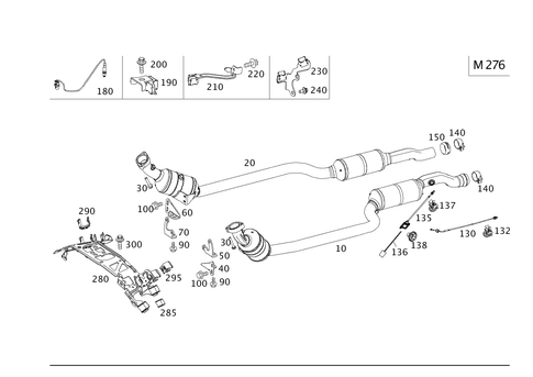 Exhaust System on 6-Cylinder Gasoline Vehicles for 2013 Mercedes-Benz E350 #0