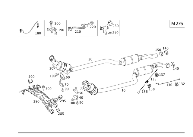 9905556 - Exhaust System: Clip-Type Nut for Mercedes-Benz: C250, C300, C350, CL550, CL600, E250, E350, E400, GLK250, GLK350, SLK280, SLK300 Image image