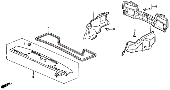 Rear Tray for 1991 Honda Civic #0