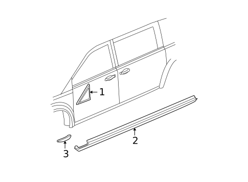 Exterior Trim - Pillars for 2009 Dodge Grand Caravan #0