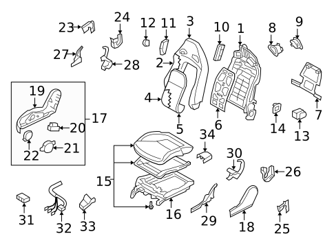 Passenger Seat Components for 2014 Nissan GT-R #0