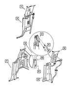 5HA58XDVAF - : B Pillar Molding, Right for Mopar Image