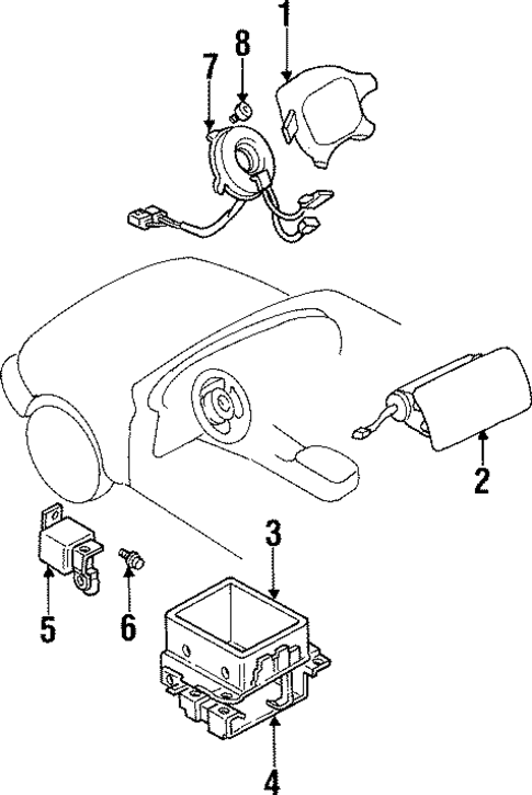 Air Bag Components for 1995 Mitsubishi Montero #0