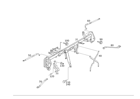 Crossmember Below Instrument Panel for 2009 Mercedes-Benz CLK350 #0