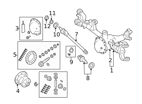 Front Axle & Carrier for 2018 Jeep Wrangler JK #0