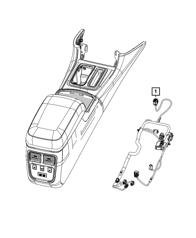 68305568AC - Electrical: Console Wiring for Mopar Image