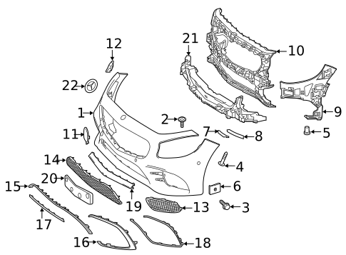 Bumper & Components - Front for 2020 Mercedes-Benz S63 AMG #0