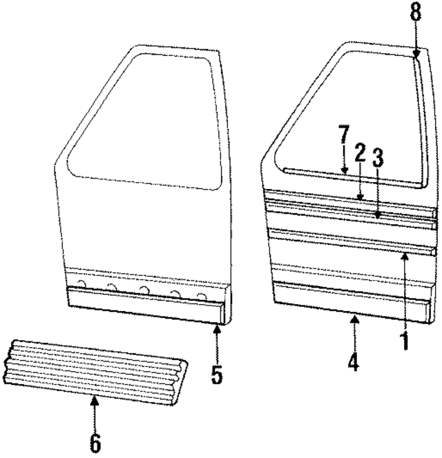 4319148 - Body: Weatherstrip for Mopar Image