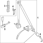 5H1857705KRAA - Electrical: Seat Belt Assembly for Volkswagen Image