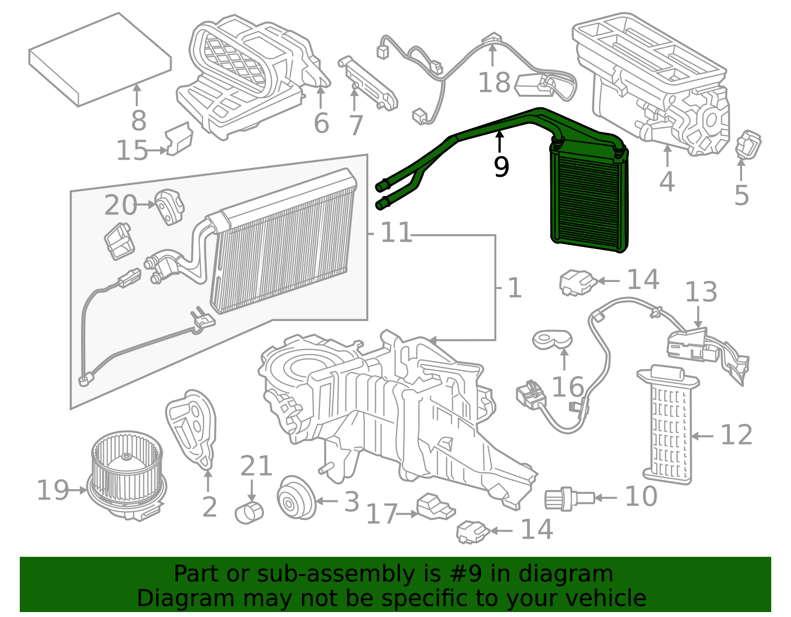 heater8枚セット PC3Z-18476-A - Heater Core Ford Parts Direct