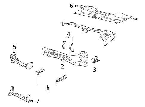 Radiator Support for 2002 Ford Thunderbird #0