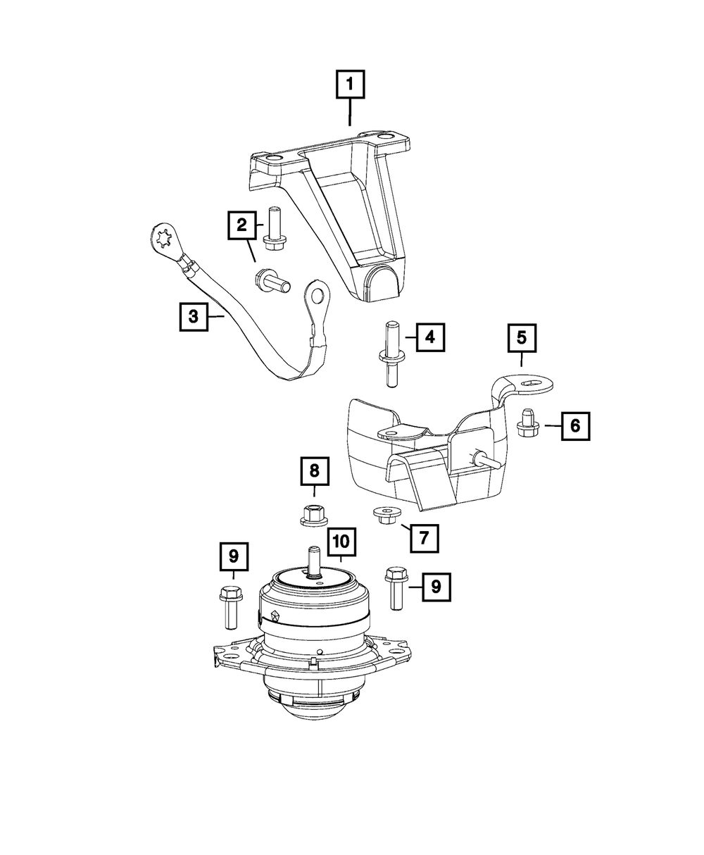 Engine Mount Heat Shield, Right Side - Mopar (5038680AA)