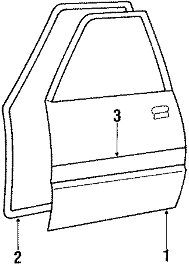 96054244 - Body: Door Shell for GM Image
