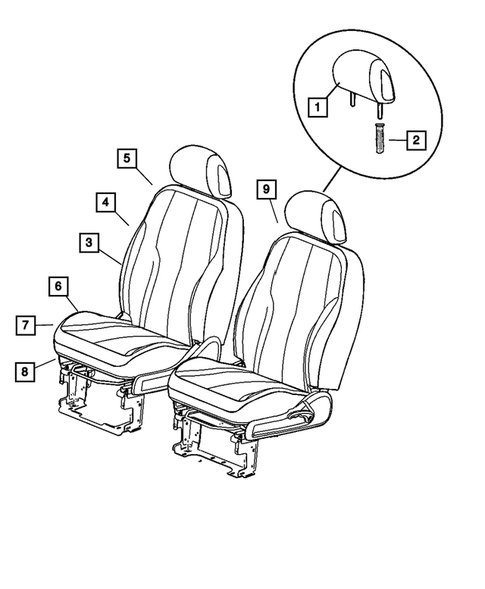 Front Seats - First Row for 2008 Chrysler PT Cruiser #2
