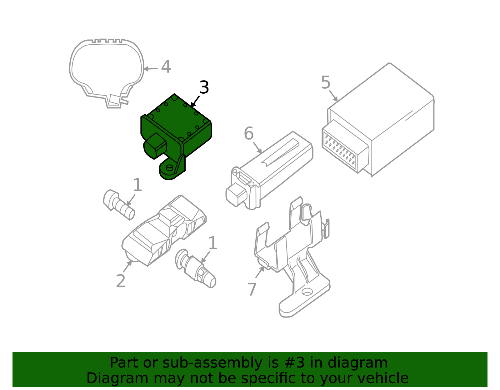 36236781846 - 2004-2012 BMW Tire Pressure Monitoring System (TPMS