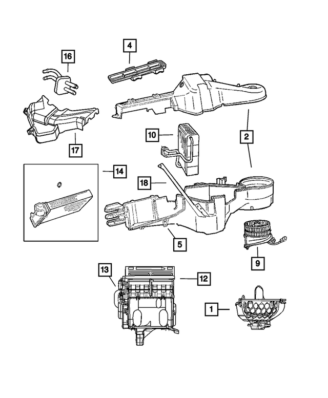 5166534AA - Air Conditioning &amp; Heater: Blower Motor Housing for Mopar Image
