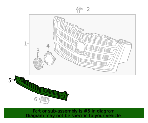 Front Bumper Fascia Lower Molding 22996061 | OEM Parts Online