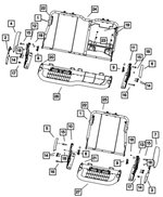 68050780AA - Interior Trim: Seat Latch, Right, Outboard for Mopar Image