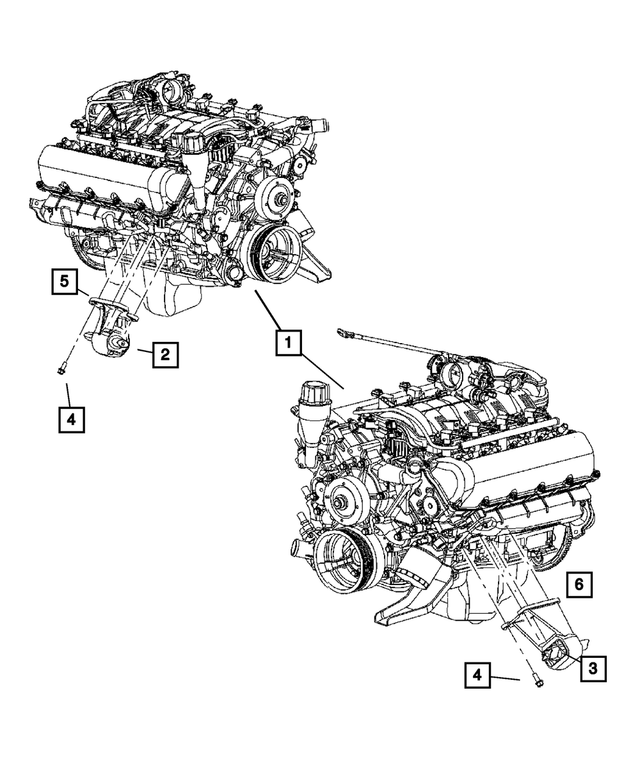« 52855589AD – Engine Mounting : Support Moteur Isolateur, Côté Gauche pour Mopar Image »
