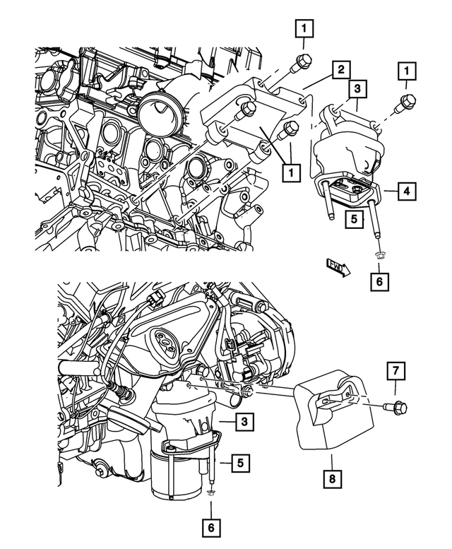 4578349AA - 2.7L Gas; Engine: Heat Shield, Right for Mopar Image image