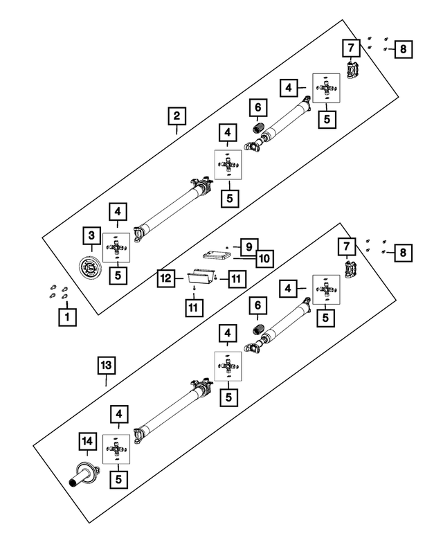 5146488AE - Rear Axle; American Axle 292 MM Single Rear Wheel; Differential and Drive Line: Drive Shaft for Mopar Image image
