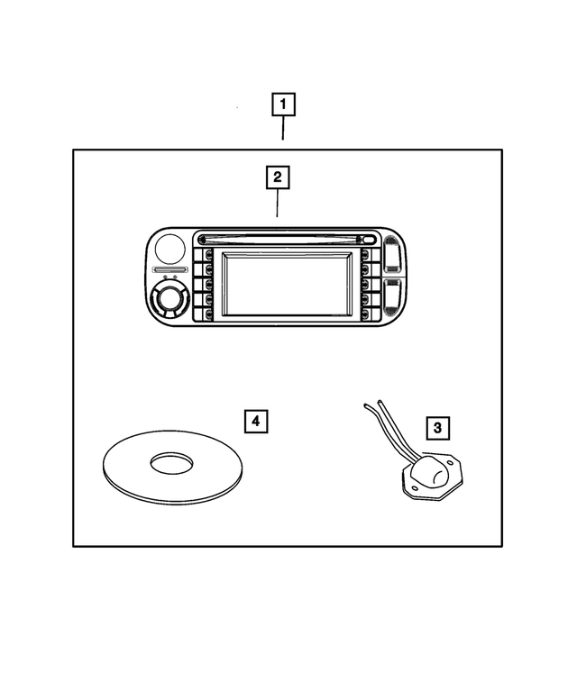 56038629AI - Mopar Accessories - Component Parts: Am/fm Cd W/nav/dvd &amp; Cd-ctrl Radio for Mopar Image