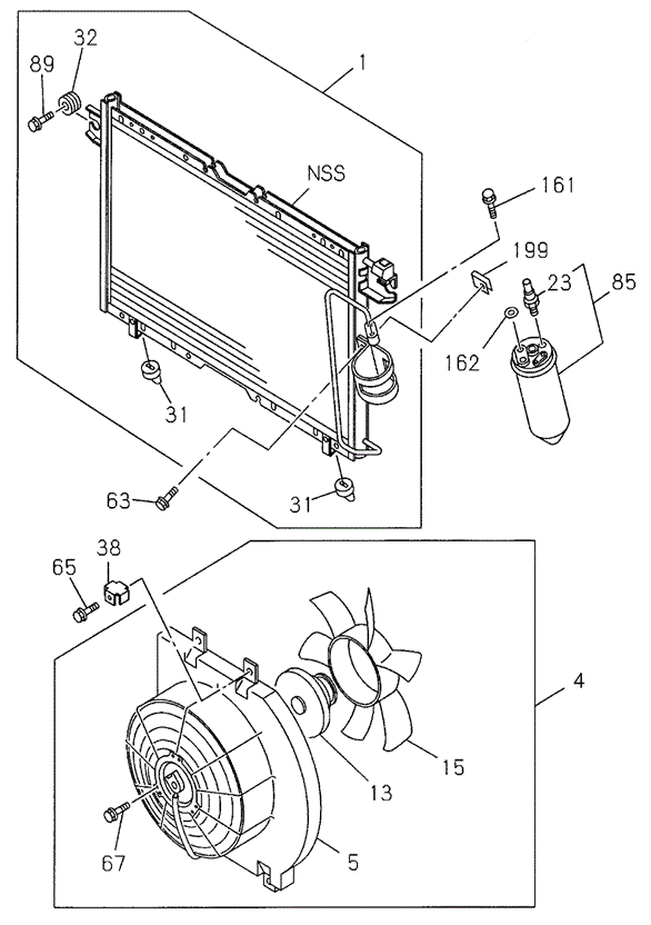 A/C Condenser (TO:9807) for 1998 Honda Passport #0