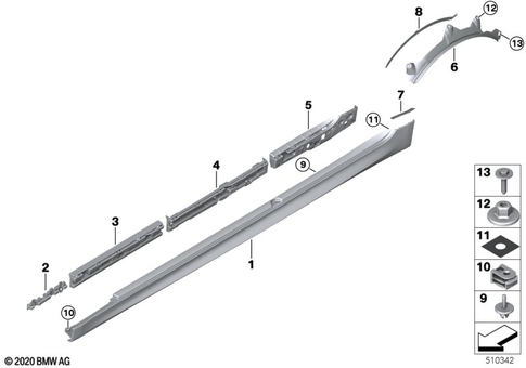 Cover Door Sill / Wheel Arch for 2022 BMW M5 #0