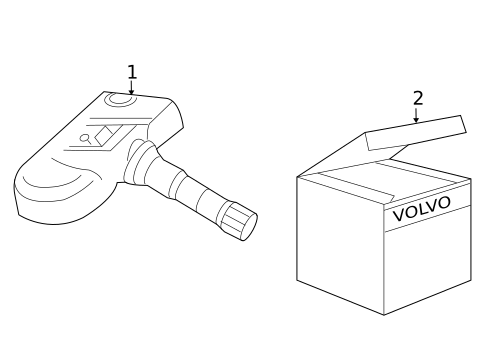 Tire Pressure Monitor Components for 2011 Volvo S40 #0