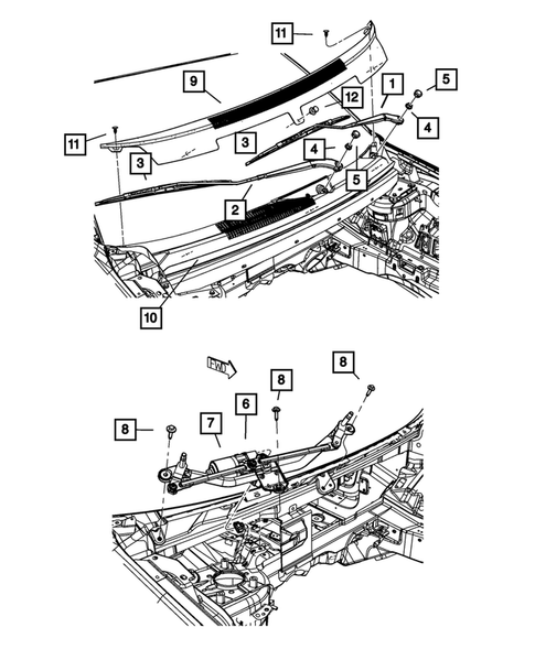 Wiper and Washer System for 2009 Dodge Journey #1