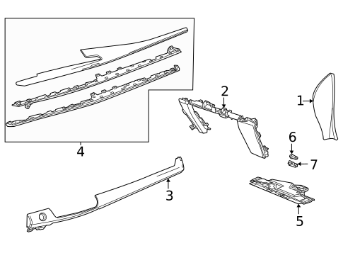 Instrument Panel Components for 2023 Cadillac Escalade #1