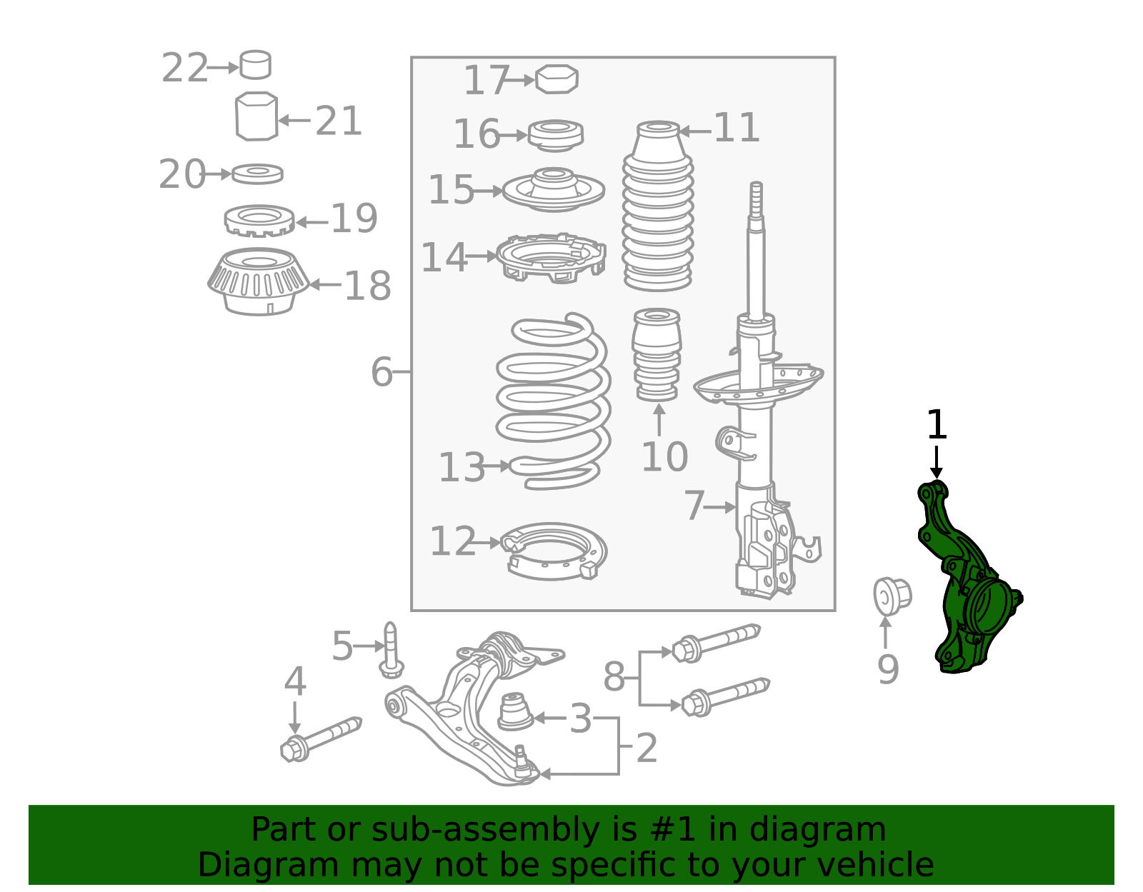 51216-SZT-020 - 2013-2016 Honda CR-Z - Knuckle L Front | All