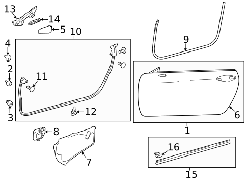 Door & Components for 2017 Lexus RC300 #0