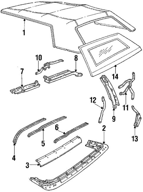 Folding Top for 1984 Ford Mustang #0