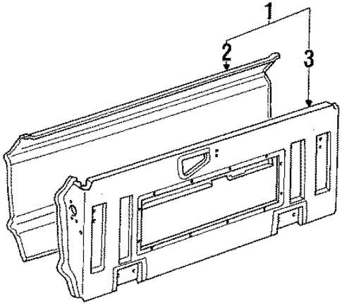 Gate & Hardware for 1988 Jeep Grand Wagoneer #0