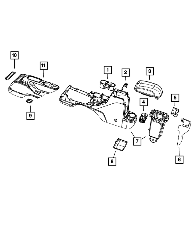 « 68091804AA – Interior Trim : Porte-gobelet De Console Revetement pour Mopar Image »