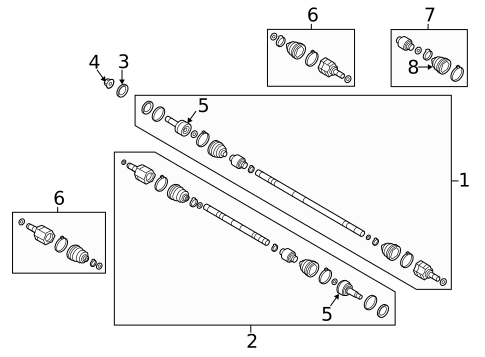 Drive Axles for 2018 Kia Soul EV #0