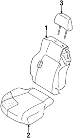 MR613397 - Body: Seat Back Assembly for Chrysler: Sebring | Dodge: Avenger Image