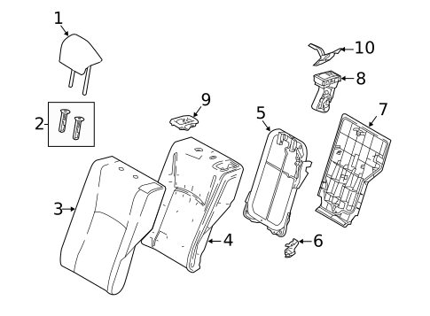 Rear Seat Components for 2021 Toyota C-HR #3