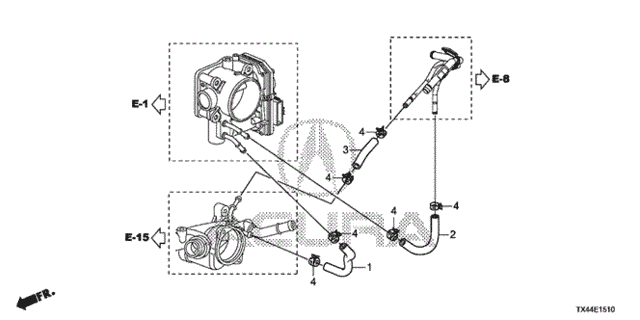 Water Hose (1) for 2013 Acura RDX #0