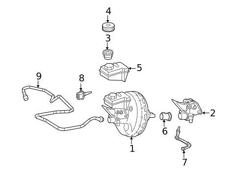 Master Cylinder - Components On Dash Panel for 2009 Mercedes-Benz R350 #1