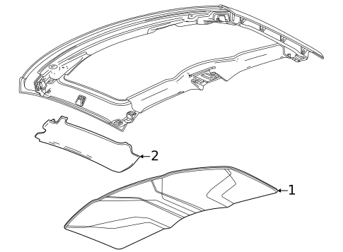 Interior Trim - Top for 2022 Chevrolet Corvette #0